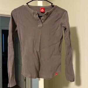 Gray Long Sleeve Womens Flannel